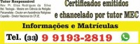 GRADUA&Ccedil;&Atilde;O, P&Oacute;S GRADUA&Ccedil;&Atilde;O, CURSOS T&Eacute;CNICOS, CONFERENCISTA, JUIZ DE PAZ, PSICANALISE CLINICA